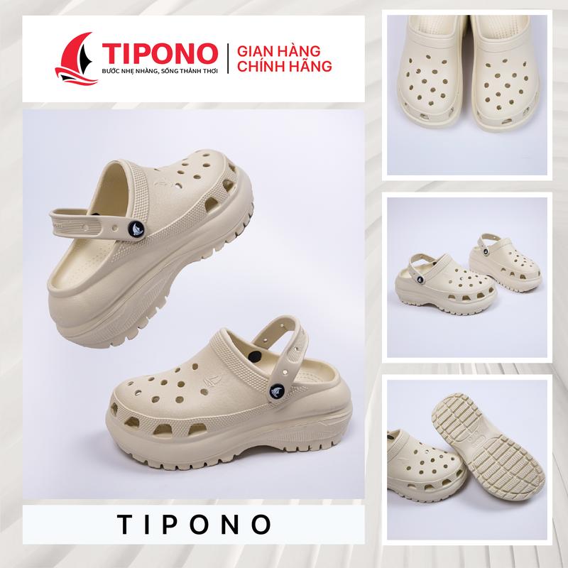 (CHƯA KÈM CHARM) Dép Sục Nữ TIPONO Cao Cấp Đế Cao 7cm,  Sandal Nữ Đế Cao Chất Liệu EVA Mềm Nhẹ Chống Trơn Trượt DéP Cao Su LM35 Shoes GiàY Women Đồng