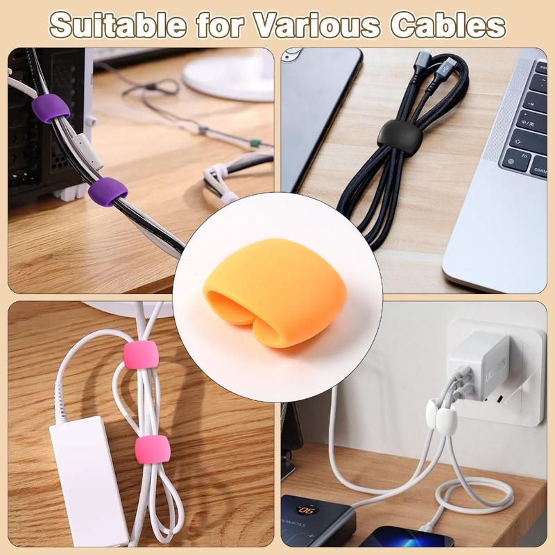 Portable Rubber Cable Winder Clips Multifunction Winder Cable Protector Headset Data Line Storage 5