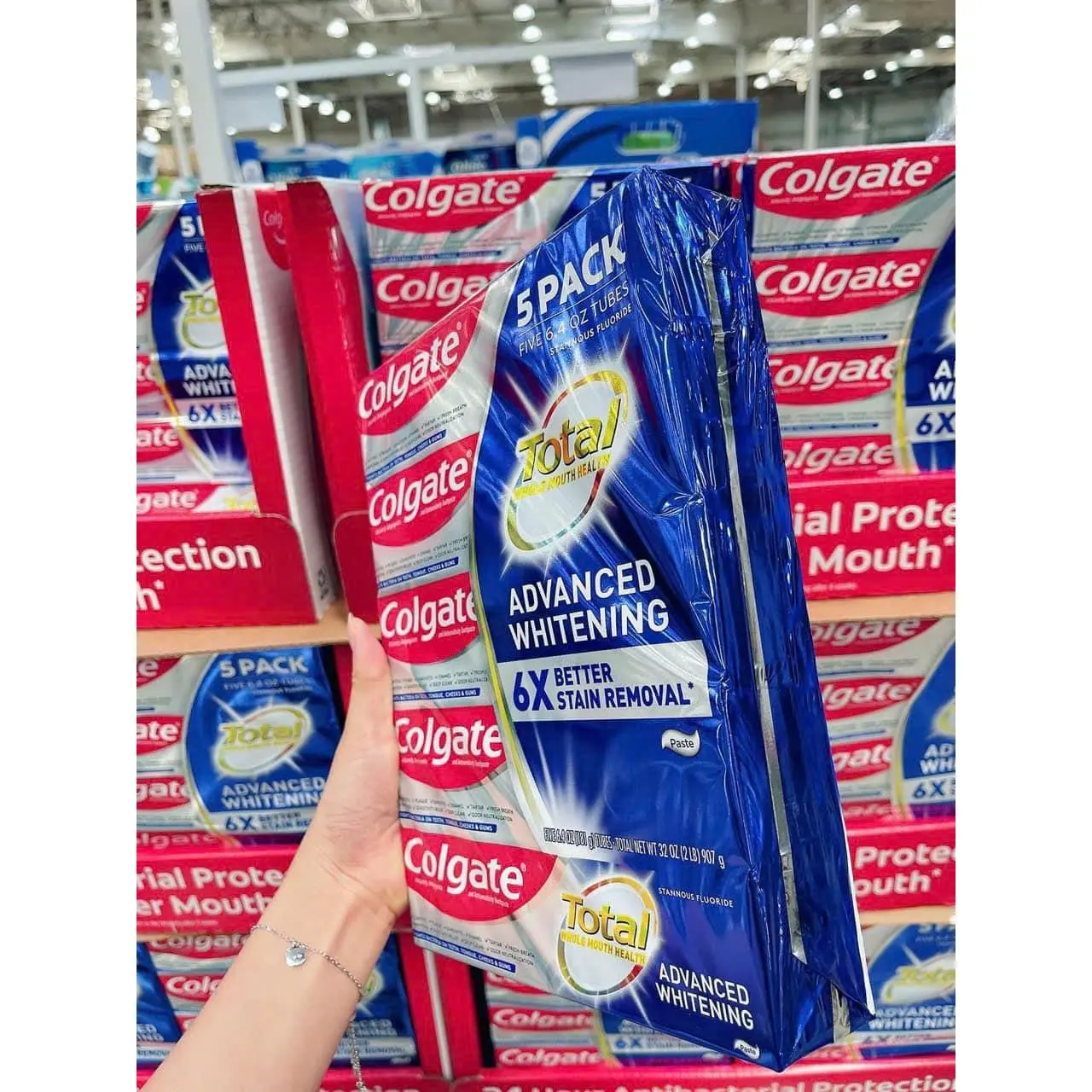 Lốc 5 Kem đánh răng Colgate Total Trắng Răng
