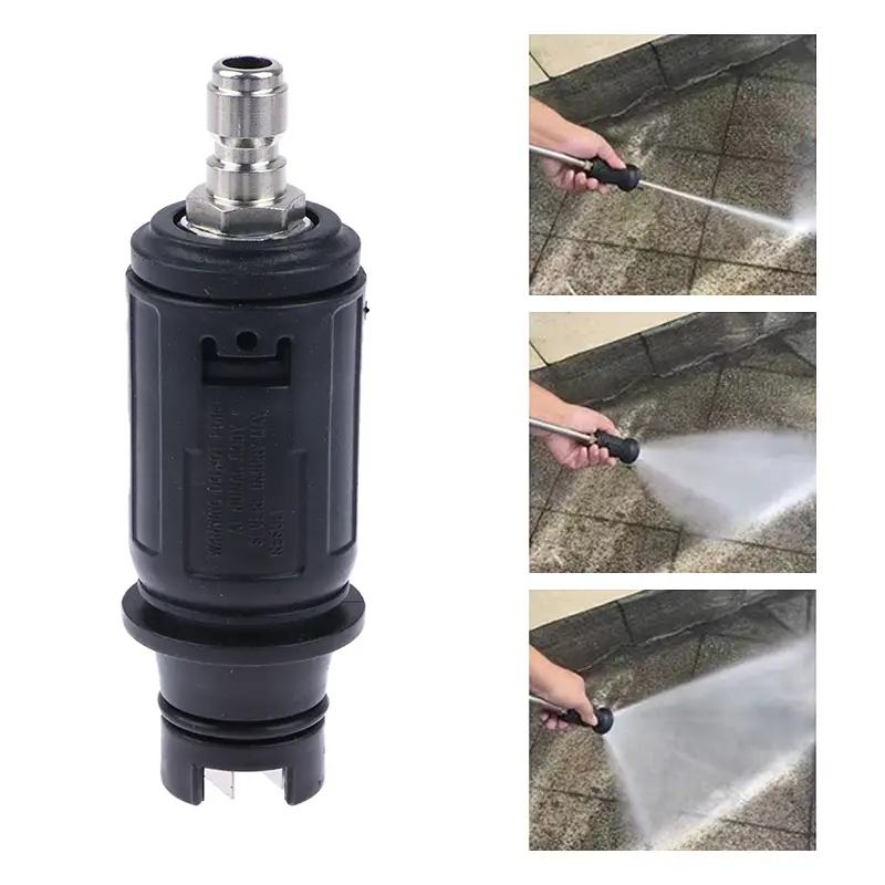 Penyembur Muncung Pencuci Tekanan Tinggi, Sudut Boleh Laras, dengan Palam Pantas 1 / 4 ", Sambung 3000 PSI