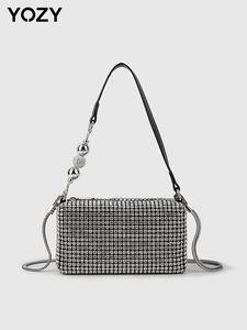 YOZY Women's Elegant Rhinestone Decorated Bag, Exquisite Trendy Chain Strap Crossbody Bag, Fashionable Bag for Party Decoration