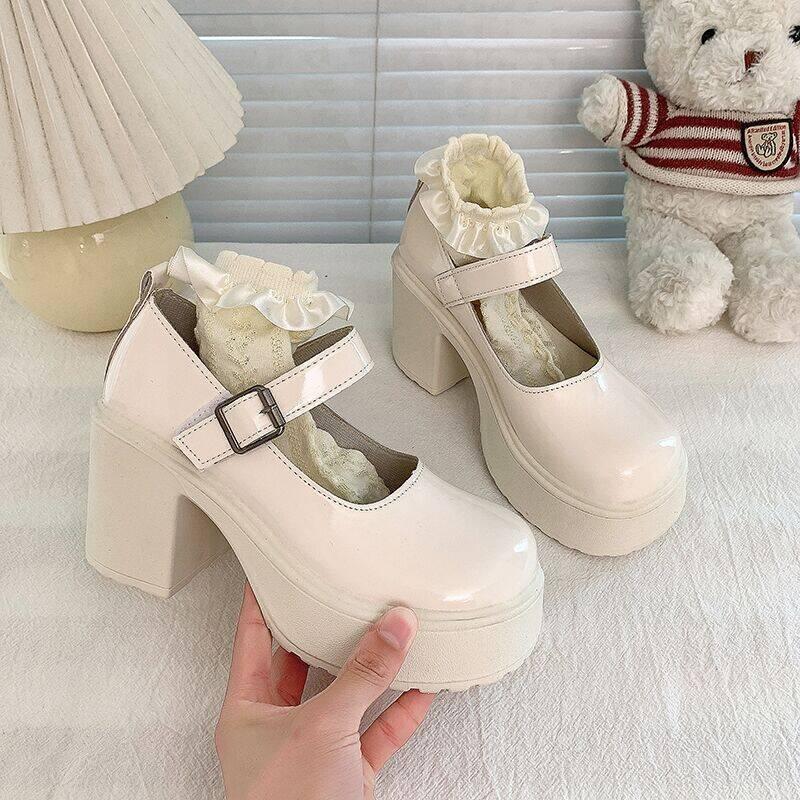 Giày Mary Jane, Phong Cách Lolita Nhật Bản Ngọt Ngào Và Ngầu, Đế Có Nơ Đế Xuồng, Giày JK, Hàng Mới Về Năm 2024, Thích Hợp Cho Mùa Hè, Phong Cách Ins 4