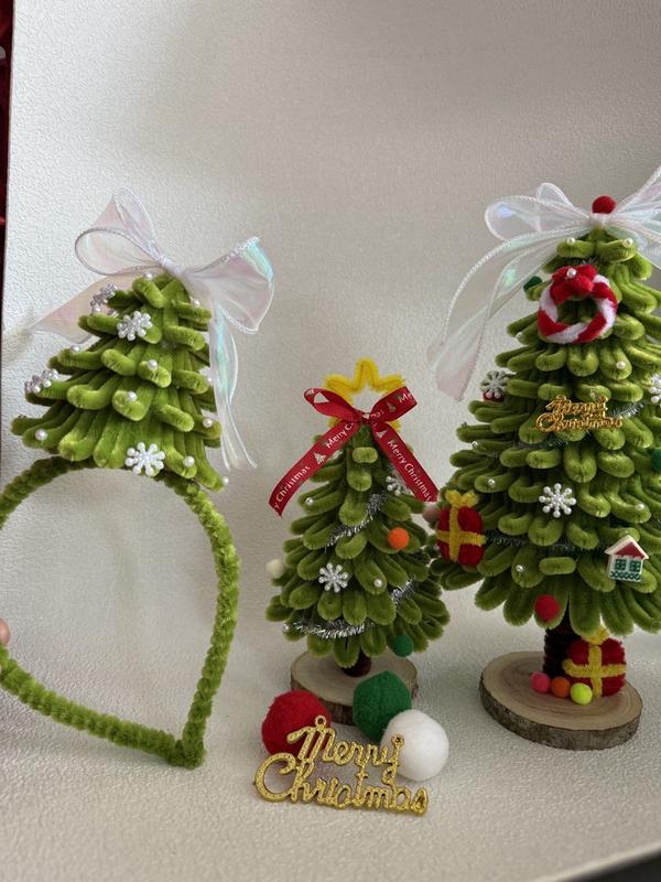 Nón Noel kẽm nhung handmade, bờm cây thông - tiệm nhà mưa 5