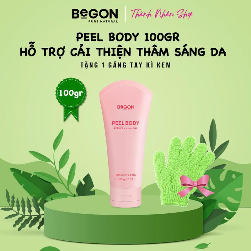 Kem Peel Body Retinol Bong Da Peel Hồng BEGON 100gr Hỗ Trợ Dưỡng Da Sáng Mịn Tẩy Tế Bào Chết
