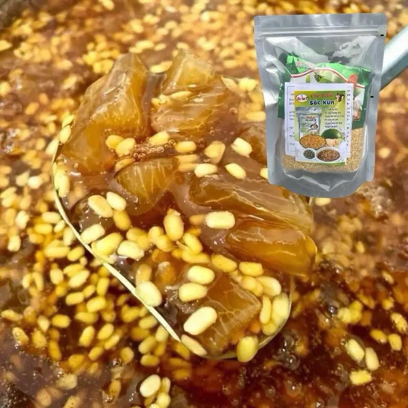 COMBO 3 SÉT CHÈ BƯỞI TẶNG 1 sét TRÀ SỮA TRÂN CHÂU (10-12ly) —3 sét chè bưởi nấu 30-40 bát chè thơm ngon béo ngậy kèm công thức _ SÓC KUN 3