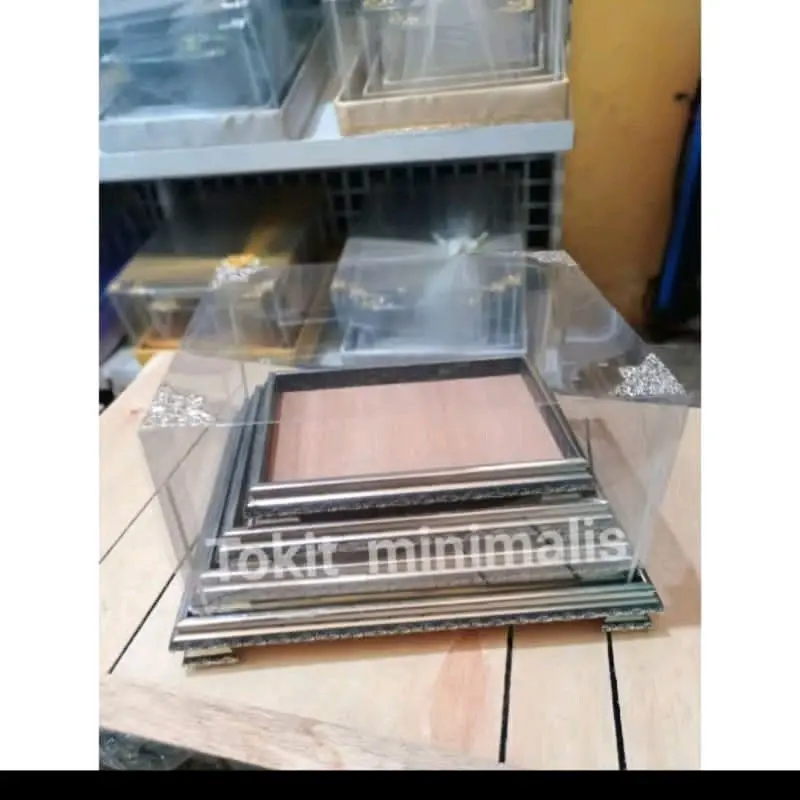 Kotak Hantaran Pengantin Frame Fiber Isi 4 Bok Elegant Tempat souvenir pernikahan kotak seserahan nikah buket wisuda 6