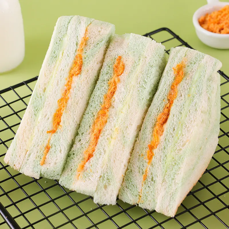 Bánh Sandwich Phô Mai Chà Bông 2 vị Khoai Môn, Bơ, Snack Ăn Vặt 6