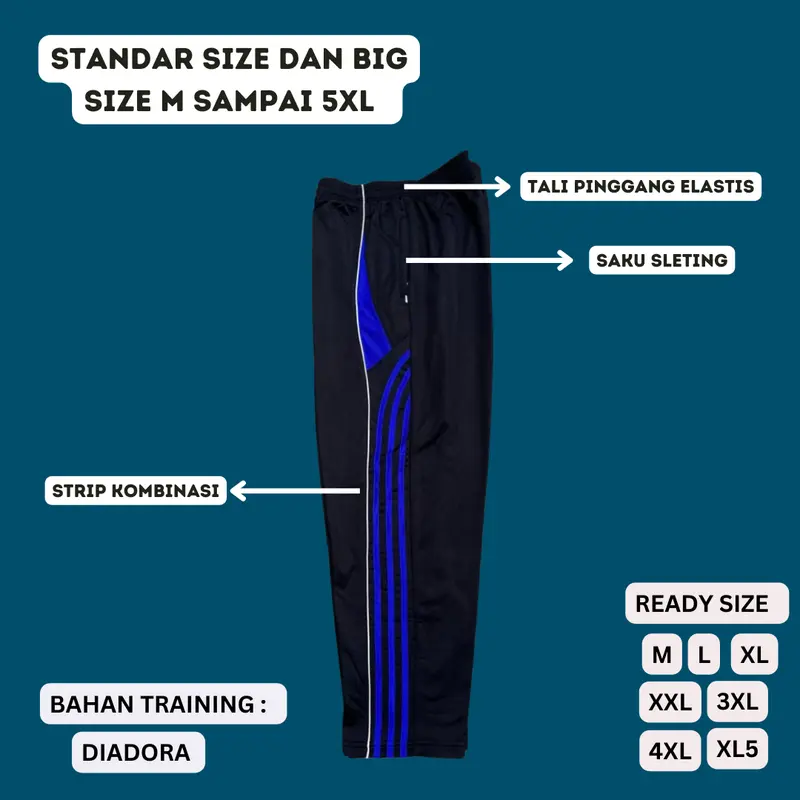 ( UKURAN JUMBO 3XL 4XL 5XL ) CELANA TRENING / TRAINING UKURAN JUMBO PRIA WANITA CELANA OLAHRAGA JUMBO BAWAHAN OLAHRAGA 2