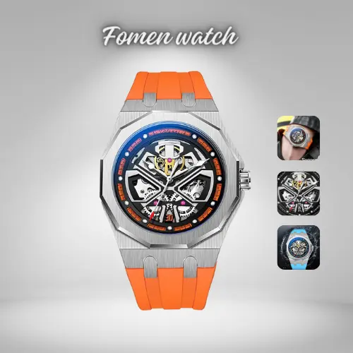 Đồng hồ DIFANI DF08 automatic - FULL BOX - Đồng hồ thời trang, viền phay xước thời thượng - Bảo hành 1 năm chống nước, chống xước
