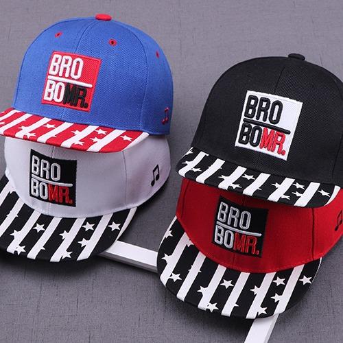 Mũ lưỡi trai cho bé trai,bé gái nón hiphop thêu chữ BRO BOMR cá tính 7