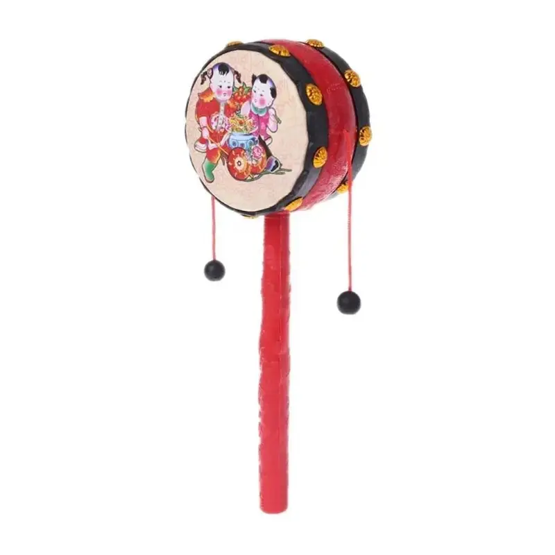 Trống Lục Lạc Quay, Phong Cách Truyền Thống, Đồ Chơi Trẻ Em, Tambourine, Đồ Chơi Vui Nhộn, Trống Khỉ, Thiết Kế Hoạt Hình, Làm Bằng Nhựa, Đồ Chơi Âm Nhạc Chuông Lục Lạc Cầm Tay 6