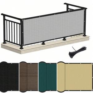 Pantalla de Cerca de Privacidad para Balcón, 1 Unidad de Malla Antiviento con Amarres, Barrera Exterior Duradera para Terrazas, Apartamentos, Patios y Porches