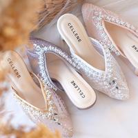 Gambar Maddy Beads / wedding shoes brukat payet 7cm Wanita Pesta - Mauve Grey, 37 dari Cellene Shoes Kota Surabaya 5 Tokopedia