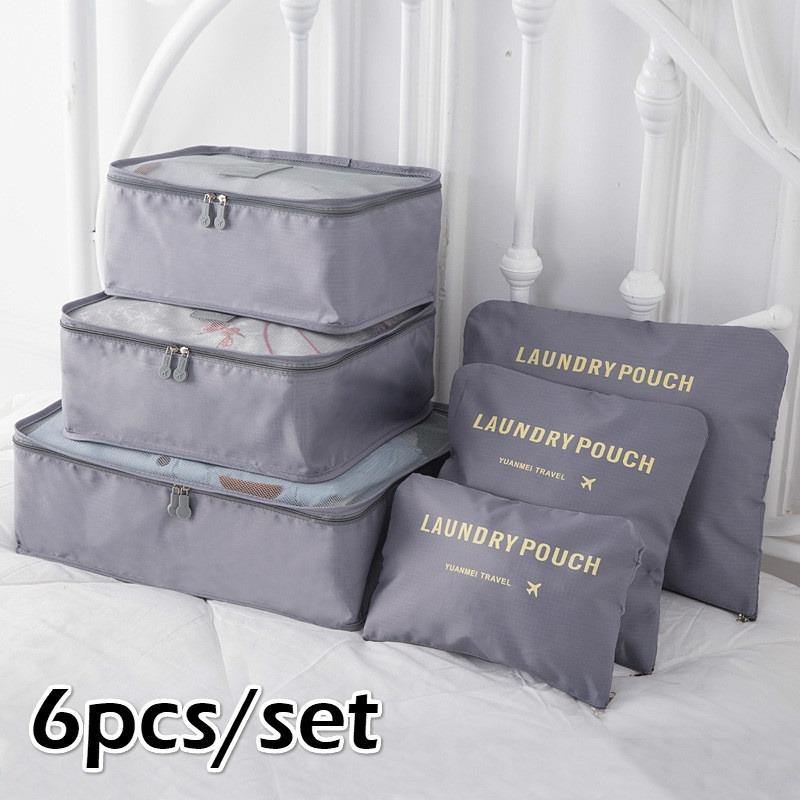 Product Introduction of 6Pcs/Set Travel Organizer Storage Bag Set Clothes Organizer Bags Pouch Suitcase Home Closet Bags for Storage 9
