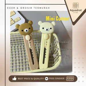 Mini Cutter Karakter Lucu Mungil Silet Pemotong Mini Rikumala Stationary