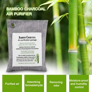 Bamboo Charcoal Air Purifier Bag 500g - Penyerap Bau & Kelembapan Alami untuk Udara Segar Rumah Mobil Kantor Dapur - Menyerap Zat Berbahaya & Anti Lembar