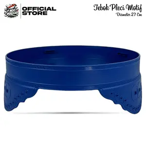 Tebok Sangkar Burung PLECI Motif Diameter 27 Cm Warna Biru Tua | Wadah Untuk Sangkar Kandang Burung PLECI