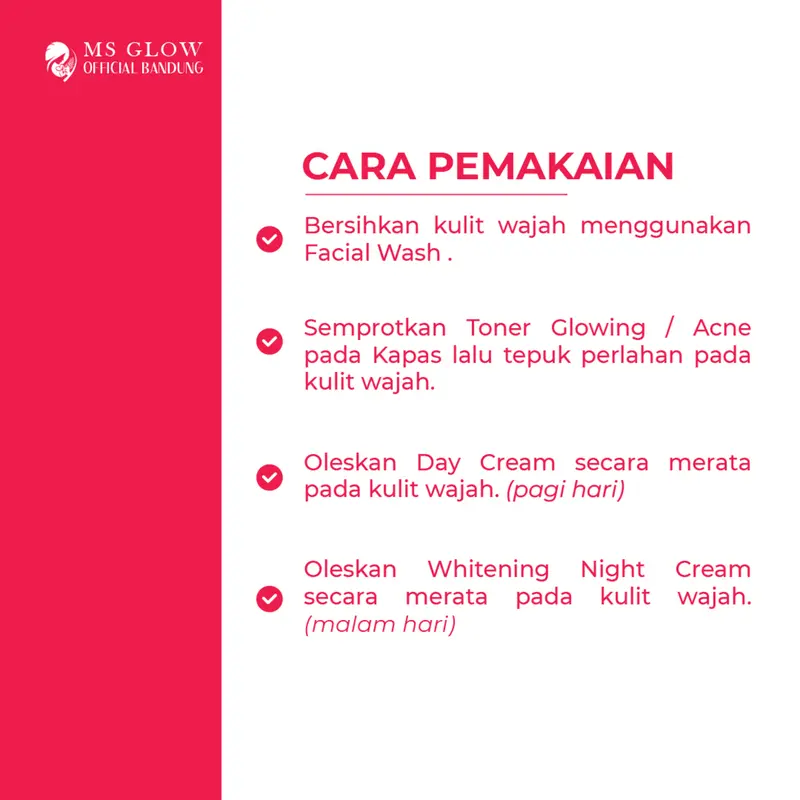 Paket MS Glow Wajah Whit*ning /Acne / Ultimate / Luminous Series Facial Kusam Pencerah Muka 6