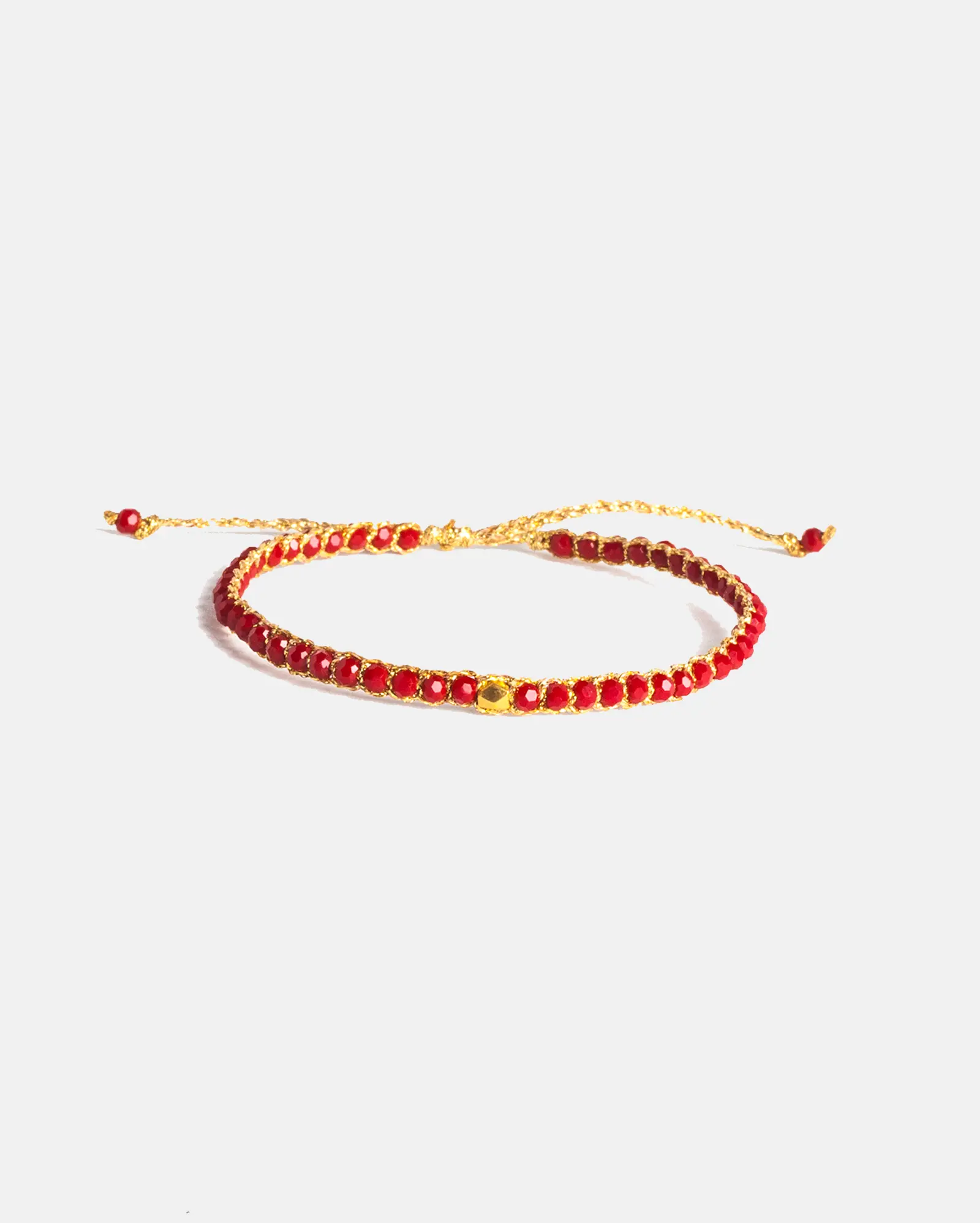 Crystal Red Nugget with Gold plated brass | Bracelet for Women Aesthetic Samapura