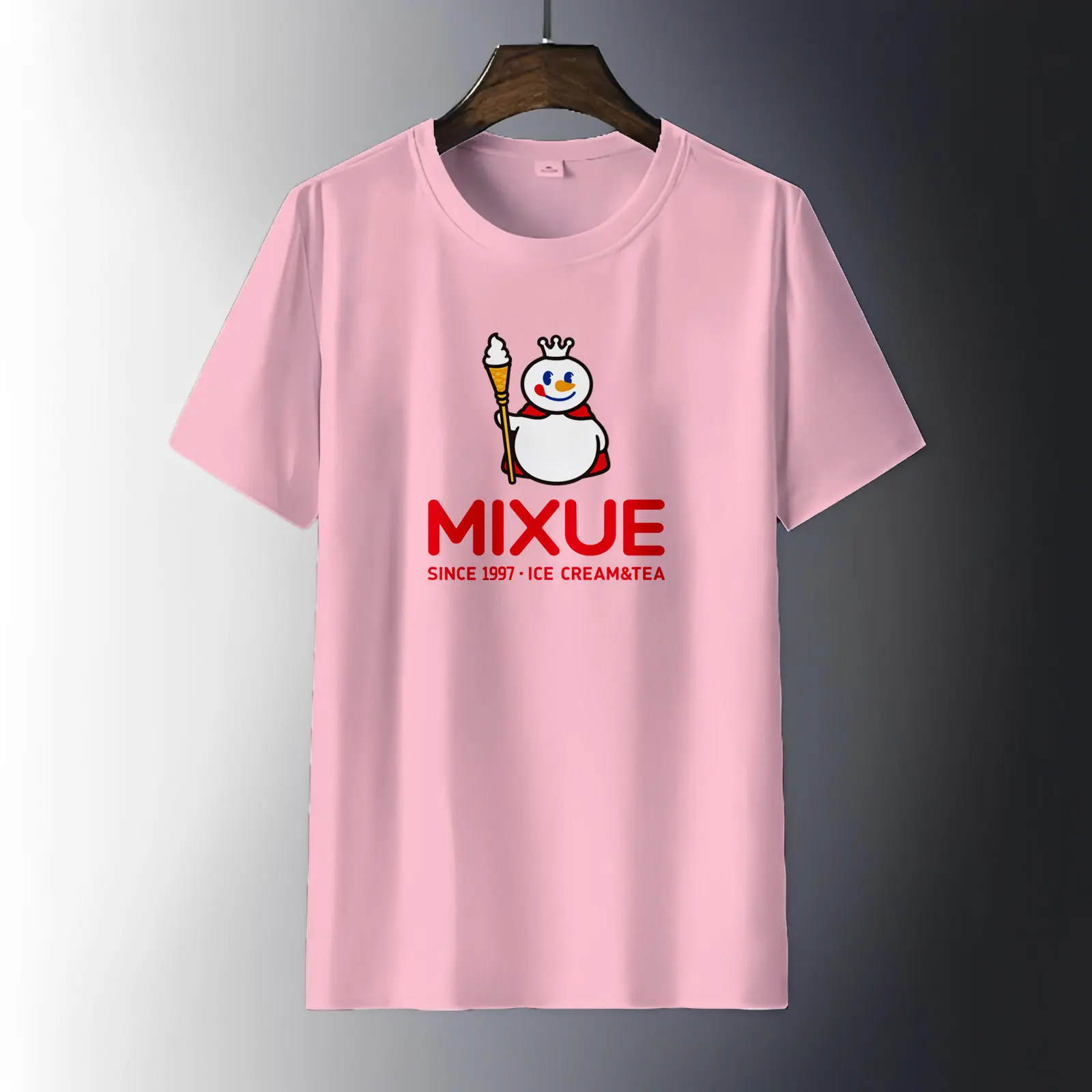 Kaos Mixue Wanita dan Pria Unisex Bahan Katun Size M-XXL