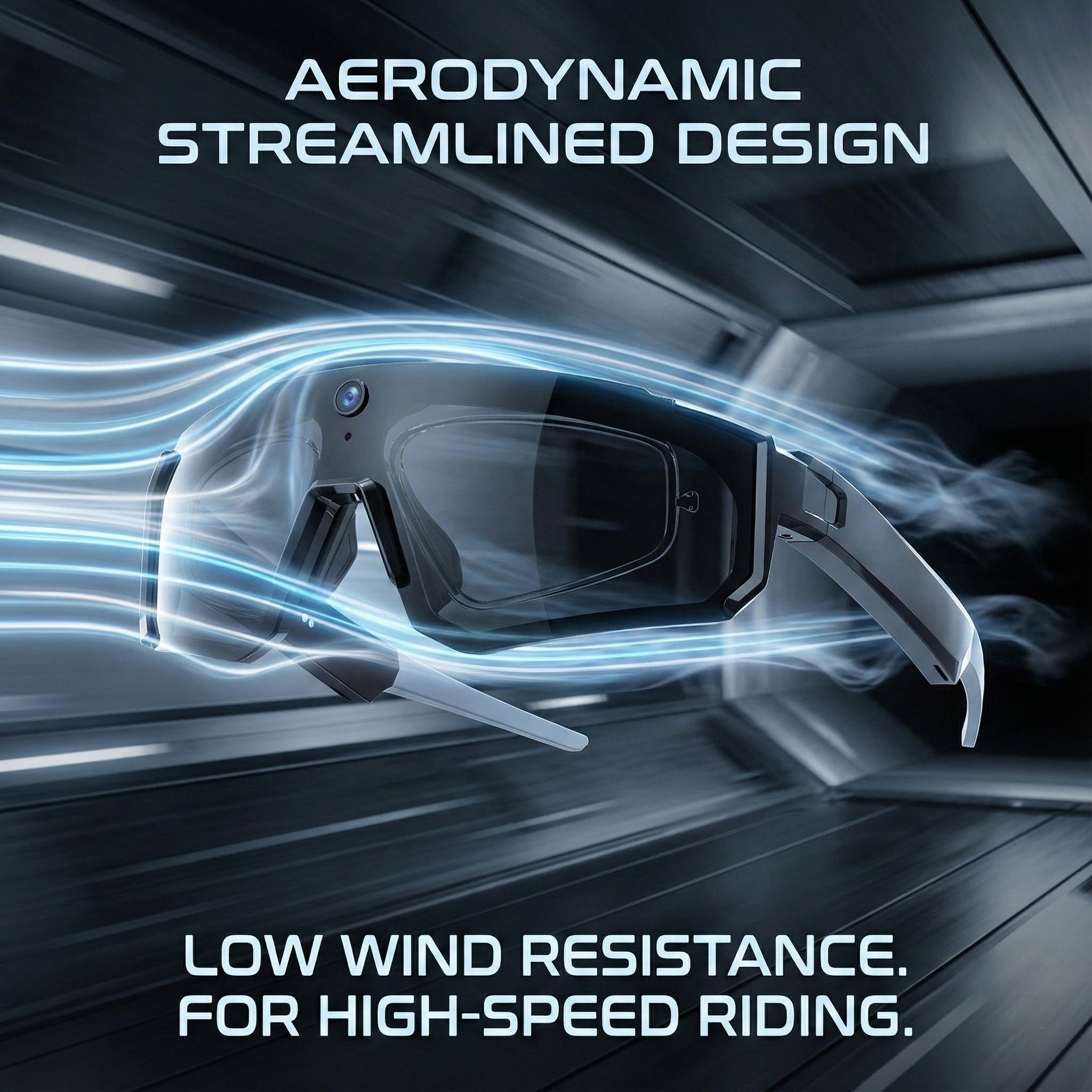 New Ai Glasses For Outdoor Cycling Goggles With 800W Camera 1200P Shooting Anti Shake IP54 Waterproof Mini Recording Glasses Men - Image 3