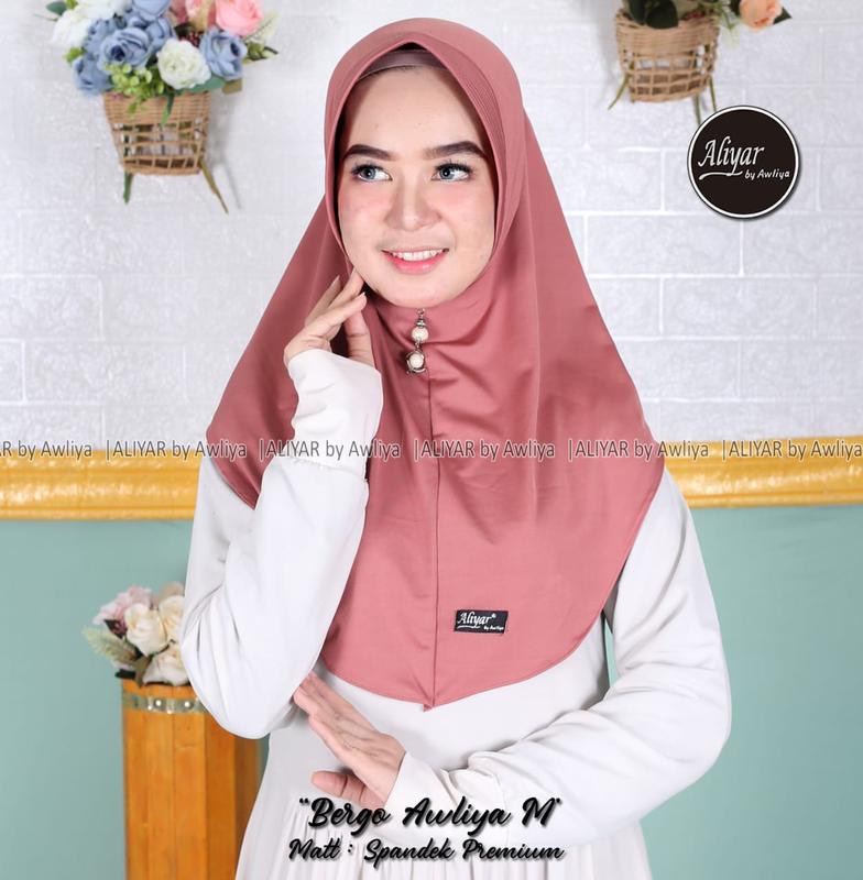 HIJAB BERGO AWLIYA SIZE M SPANDEK PREMIUM ORIGINAL ALIYAR BY AWLIYA 4