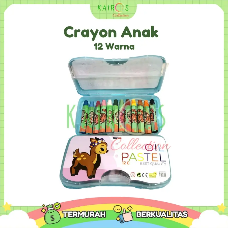 Crayon 12 warna Oil Pastel Crayon Krayon Anak 2