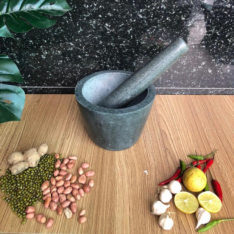 Bộ chày cối đá đánh bong ĐK 15cm 1