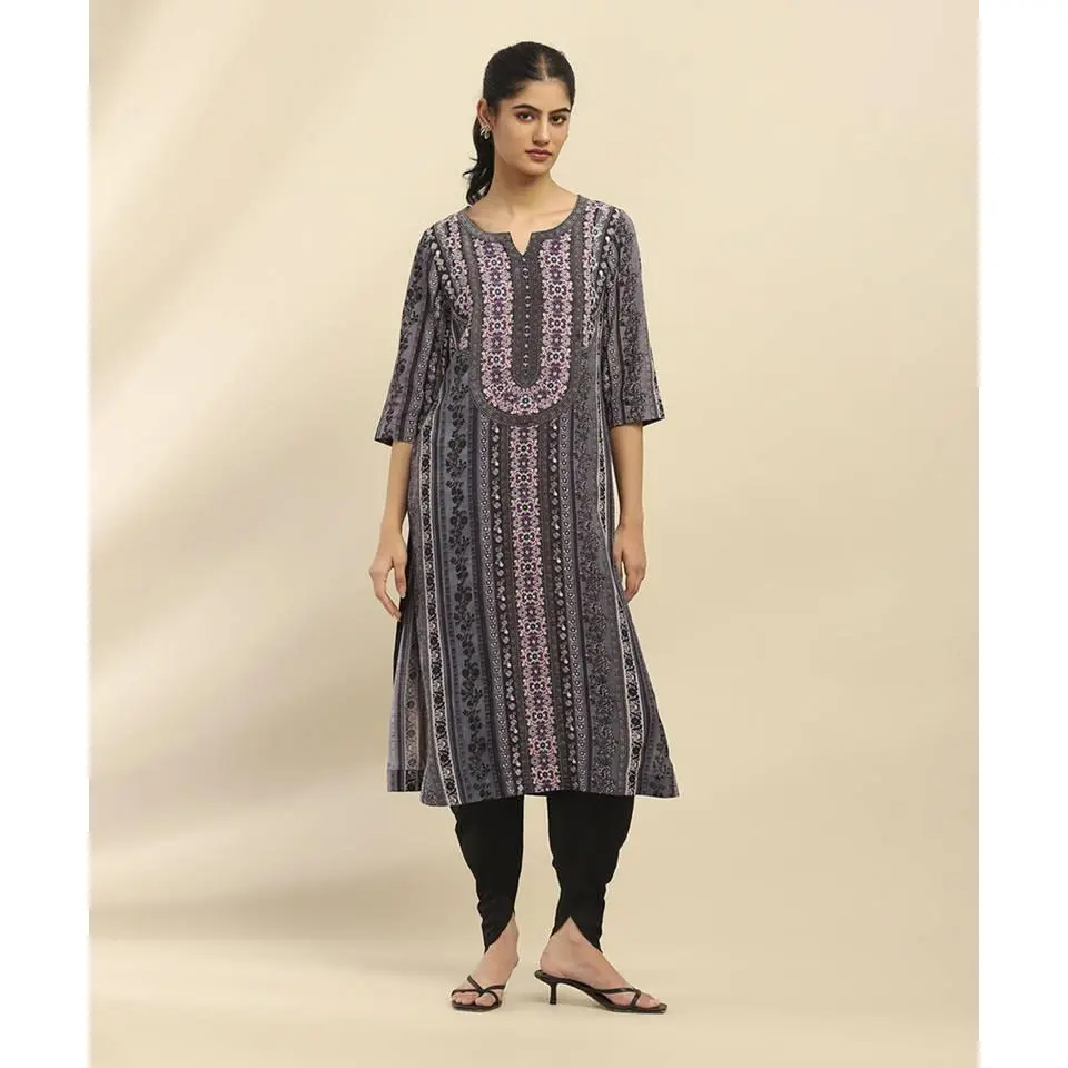 Váy Ấn Độ, Kurtas, Dành Cho Phụ Nữ, Bộ Sưu Tập Xuân / Hè, In Hoa, Phong Cách Dân Tộc, Áo Kurti, Quần Áo Nam Á, Mới Cho Năm 2025