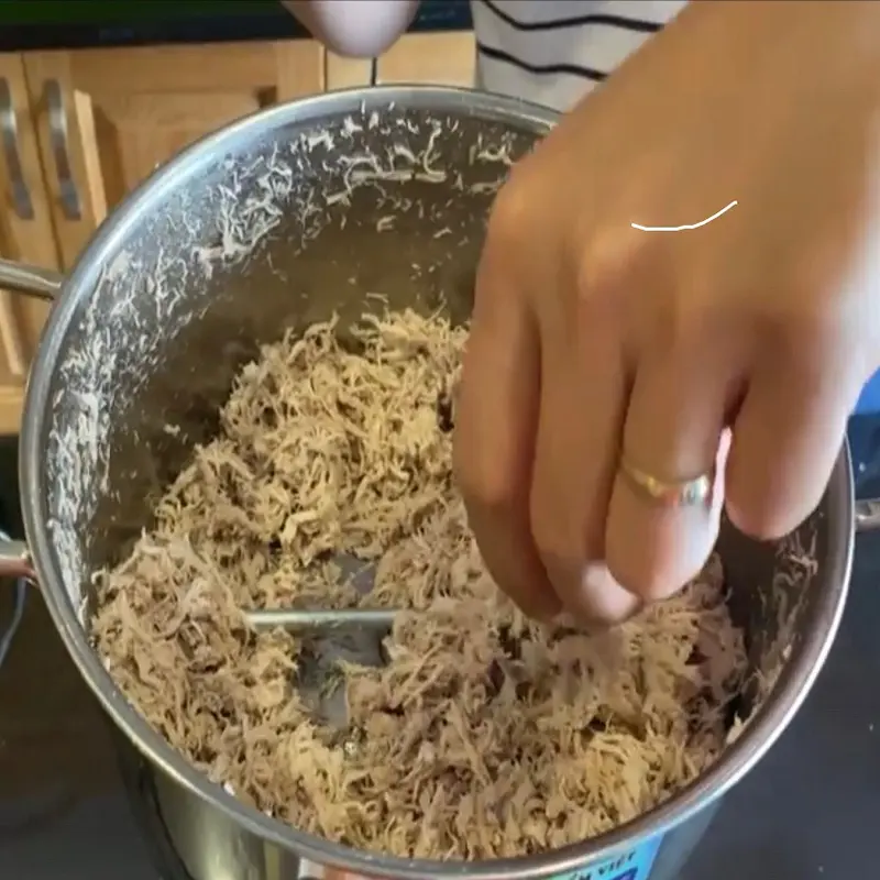 Máy xay ruốc, chà bông, chân nấm, xé sợi khô gà, kết hợp dao xay giò chả thịt cá riềng sả 750W hàng chuẩn 2