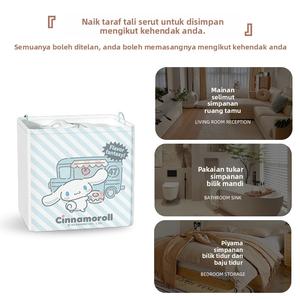 Sanrio Beg Simpanan Asrama, Boleh Dilipat, Kapasiti Besar, Sesuai untuk Kuilt, My Melody, Fesyen, Penghantaran Terus Kilang, Tulen, 2025, dengan  Percuma dengan petak balkoni  & tong penyimpanan lipat wrapped  & tong penyimpanan kotak is Supplies