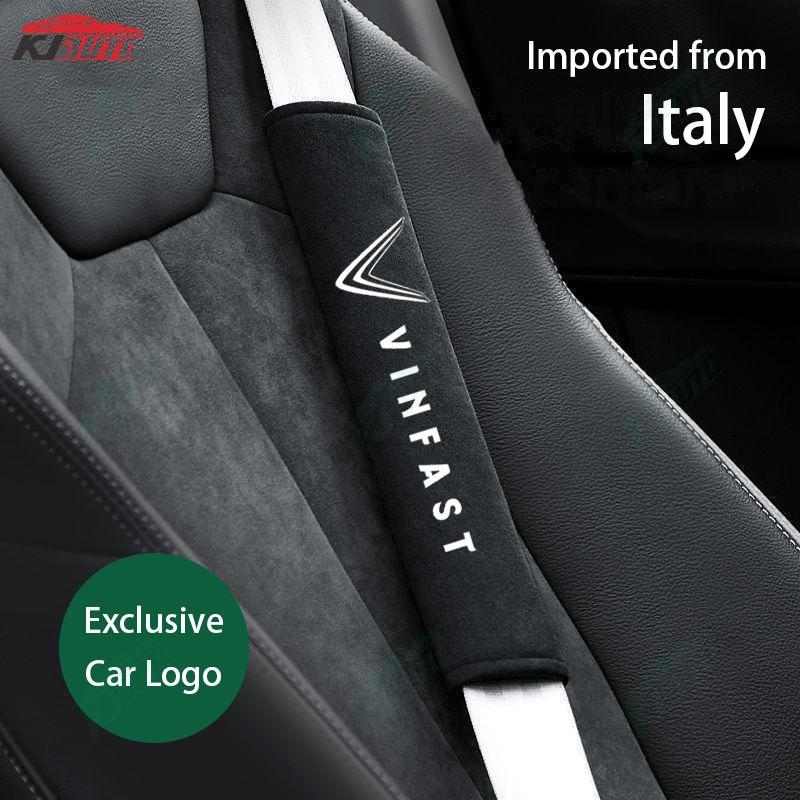 2 Pcs Vinfast Car Seat Belt Shoulder Pads Soft Plush Cool Ice Silk for Vf 8 Vf 9 Vf E34 Lux A Fadil President SA VF E34 Accessories 1