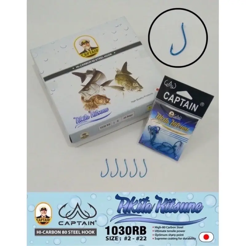 Kail Pancing Captain BIRU No.2-10 model ceriut Tajam & Stainless