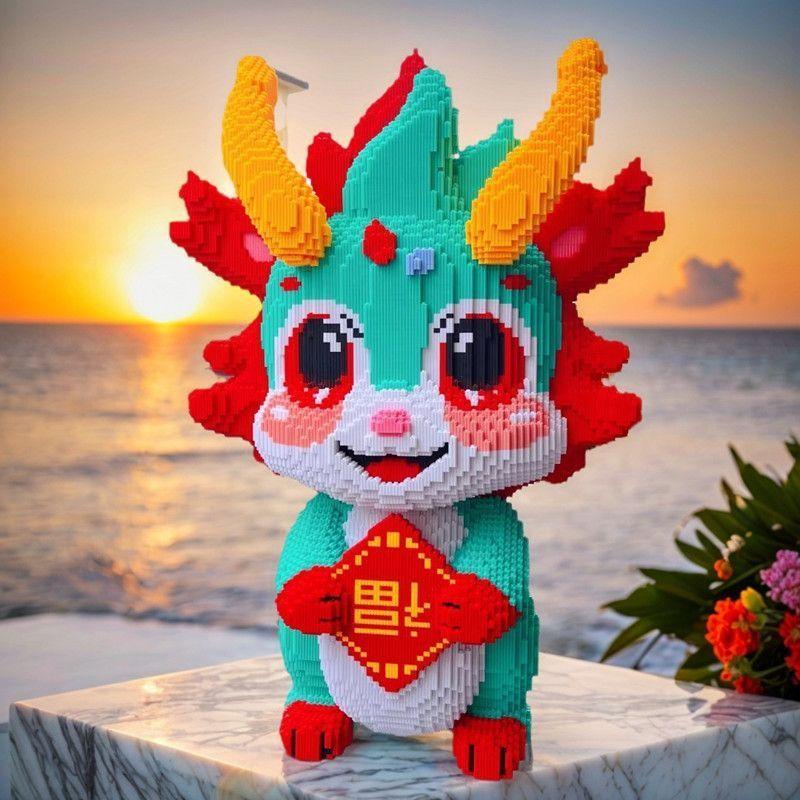 Product Introduction of Khối Xây Dựng Rồng, Phong Cách Trung Quốc Năm Rồng KIRIN, Hạt Nhỏ Lắp Ráp Khó Cao, Đồ Chơi Trẻ Em, Tương Thích Với Đồ Trang Trí Bộ Ghép Hình Lego, Ưu Đãi Đặc Biệt Thời Trang 4