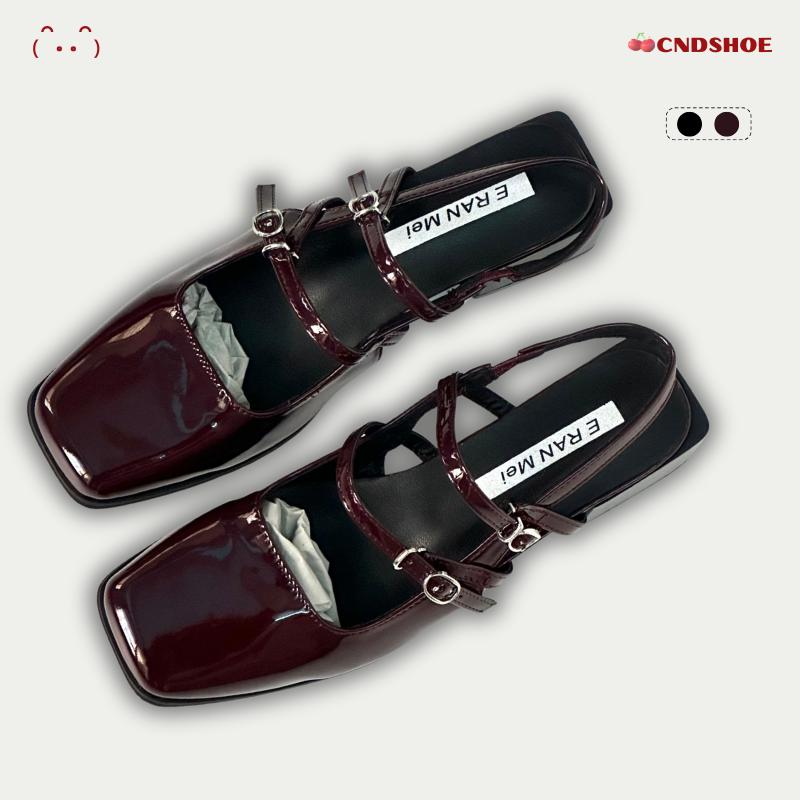 (FREESHIP) Giày Nữ Sandal Slingback Shoes Khoét Tim Mũi Nhọn Thời Trang Sang Trọng Thanh Lịch Lolita  Su Dép xăng đan Jean giày dep hài bệt hở gót đỏ đô