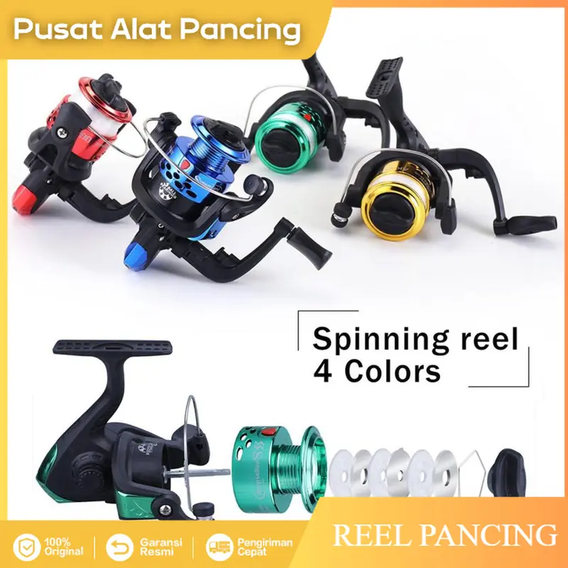 Pusat Alat Pancing - Reel Pancing BH200 Gulungan Putar Rell Rill Pancing Katrol Kerekan Pancing Fishing Reel Spool Plastik Pancing Rill Bisa Untuk Pancing Ikan Laut Katrol Kerekan Roda Putar 2