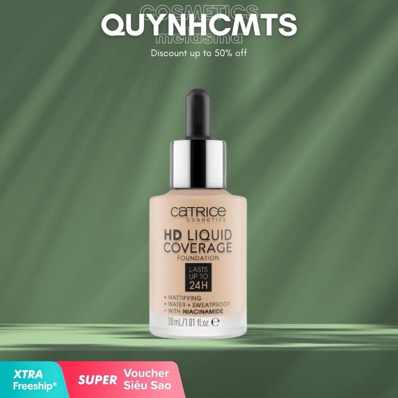 (Mẫu mới) Kem Nền Che Phủ Kiềm Dầu 24H Catrice HD Liquid Coverage Foundation 30ml - Kem Nền Nữ - Cosmetic