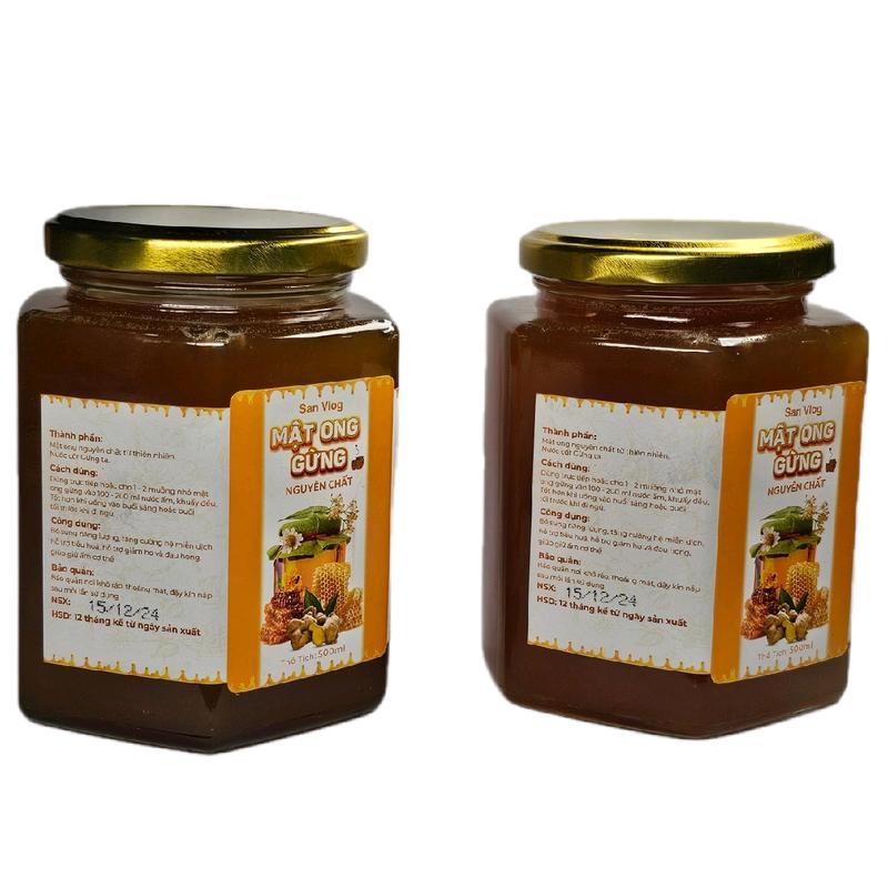 COMBO 2 Hũ Mật Ong Gừng 500ml (tặng 1 thìa gỗ)