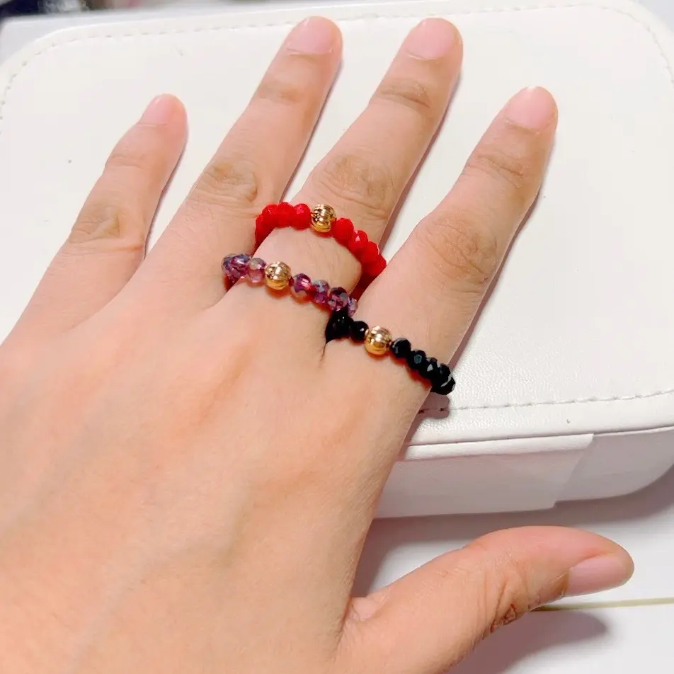 Cincin kristal murah mix bola