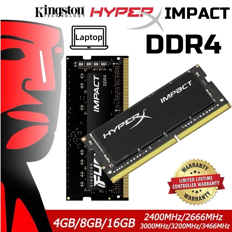 Kingston Hyperx Laptop DDR4 RAM 4GB 8GB 16GB 2400Mhz 2666Mhz 3200Mhz SOIDMM Memory