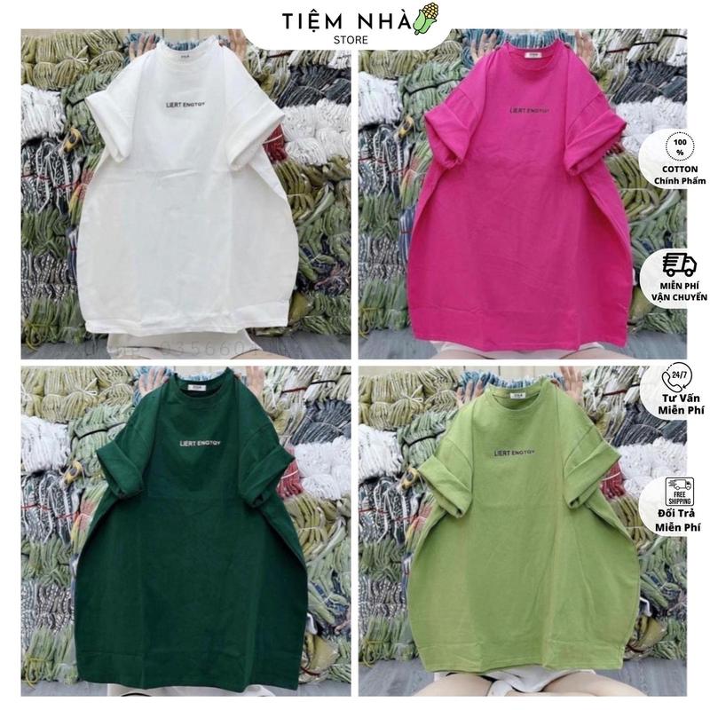 [Mã FATREND26 giảm đến 30k tối đa 99k] Áo Thun 3158 Form Rộng Chất Cotton Khô In Dòng Chữ Nhỏ LIERT