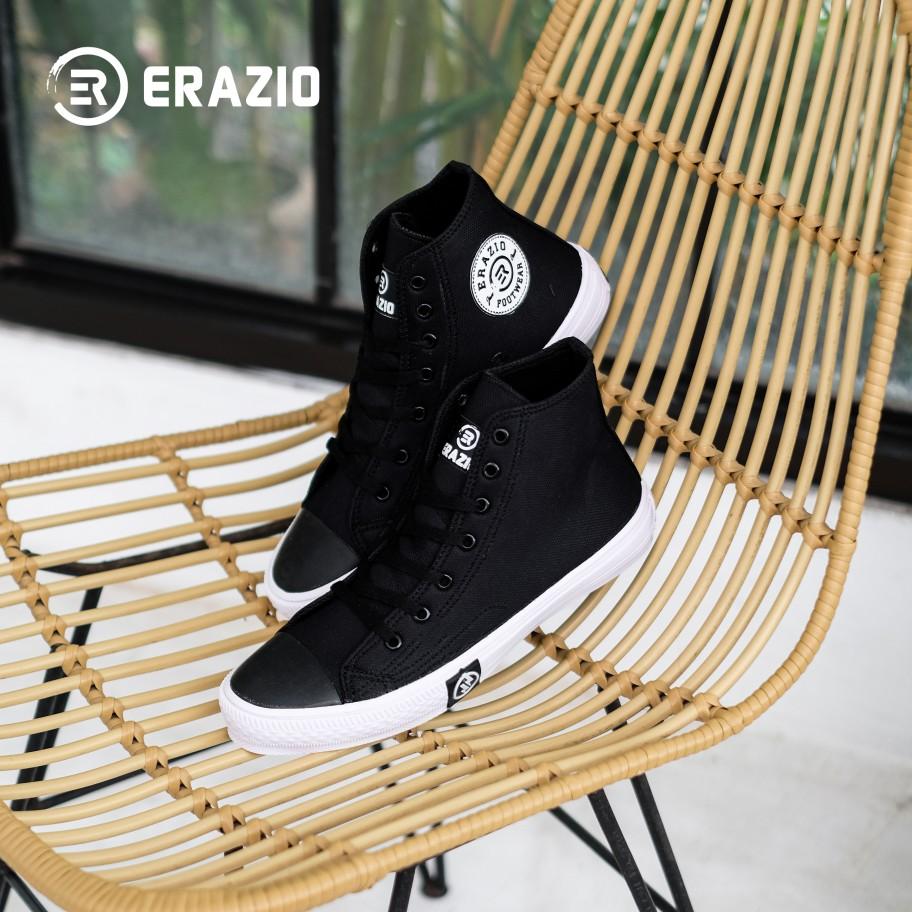 Sepatu Sneakers Kanvas Cewek Cowok Original ERAZIO Basic Boot Petir / Sepatu Sekolah Ukuran 31-43 Casual Karet Shoes Hitam Pria Wanita Kerja Kasual