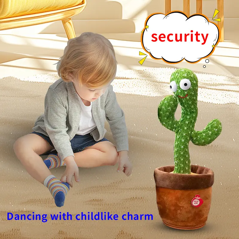 Children's toys can dance and sing cactus usb charging toys, children learn to talk plush toys, repeat imitate talking toys birthday gifts Christmas Present