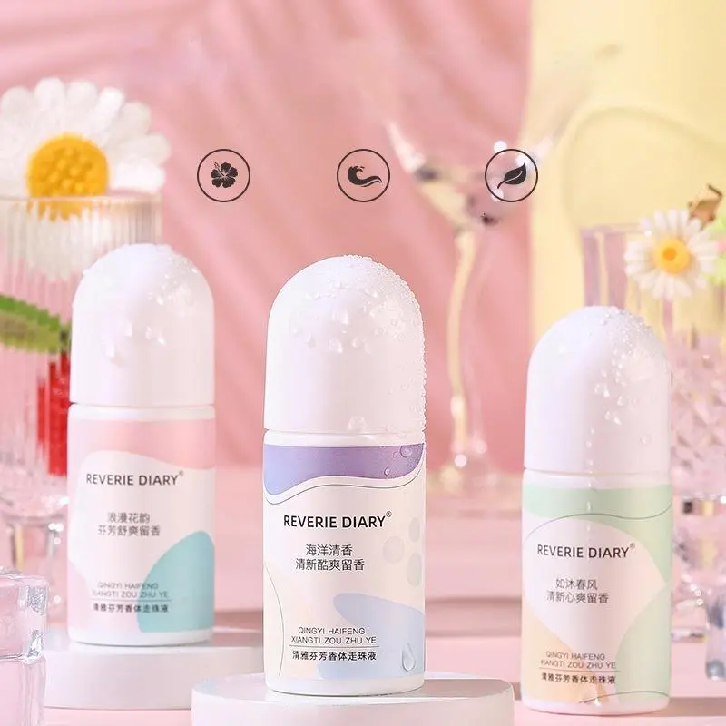 Ball Solid Balm Body Lotion Antiperspirant Underarm Deodorant Roll on Bottle Light Fragrance Smooth Dry Perfumes Refreshing 50ml