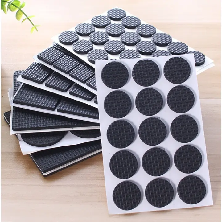 Combo 30 miếng lót chân ghế hình tròn, chất liệu xốp + keo dán, kích thước 2.7 x 2.7cm 2