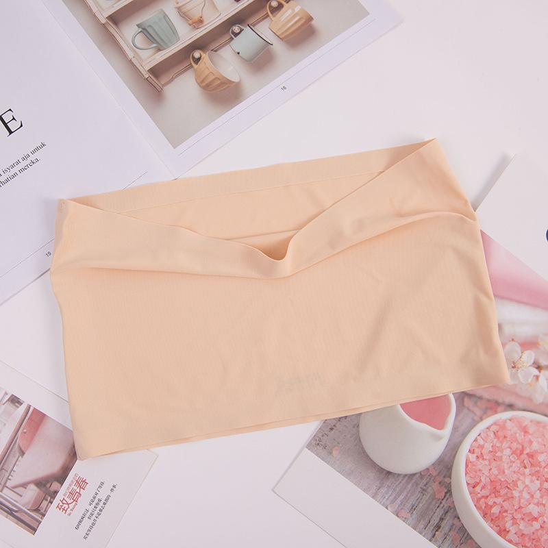 Product Introduction of Summer Seamless One-Piece Ice Silk Breathable Seamless Tube Top Wrap Chest Base Underwear Wrap Chest Flat One-Word Wrap Tube Top 6