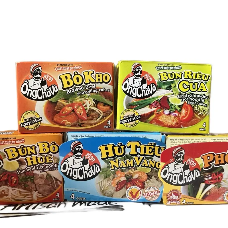 Viên gia vị Bún bò Huế/ Hủ Tíu Nam Vang/ Bún Riêu/ Phở/ Bò Kho hiệu OCV 75g