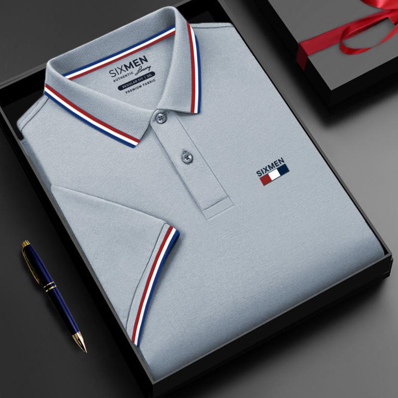 [Tặng Kèm Hộp Quà] Áo thun Polo nam cao cấp có cổ bẻ SIXMEN 3RIM FLA - vải cotton thoáng mát, thanh lịch Menswear Tay Ngắn