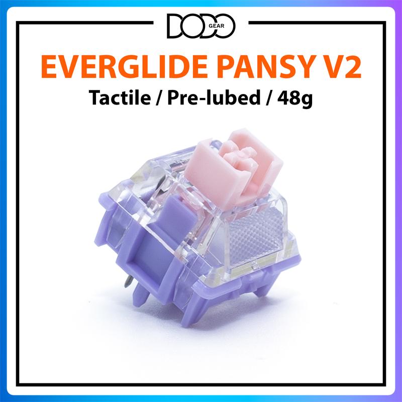  Switch Everglide Wild Pansy V2 5 PIN Tactile tản led tốt 48g công tắc bàn phím Switch verglide Wild Pansy V2 DoDo Gear 