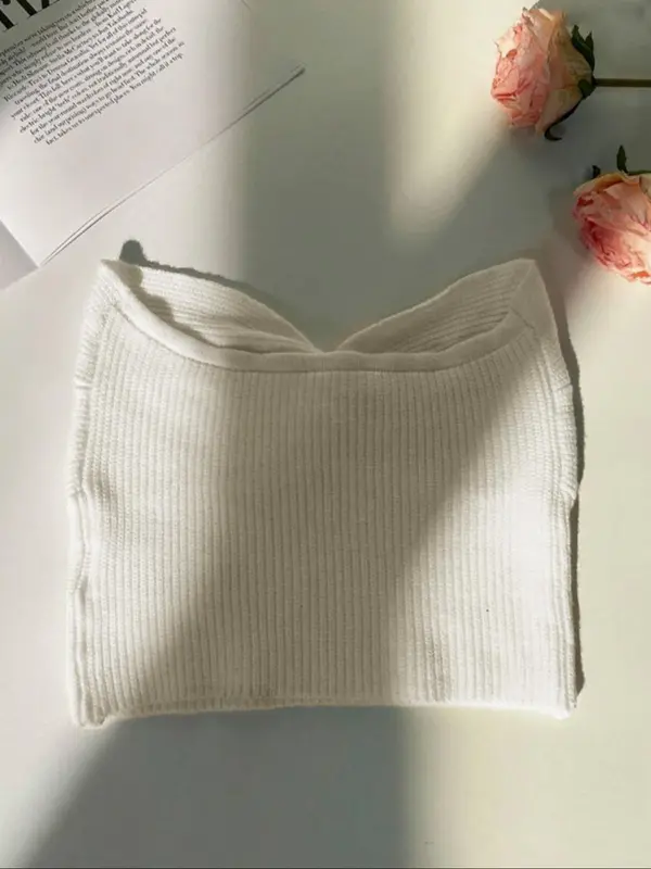 Women's Solid Color Strapless Tube Top – Trendy, Elegant & Sexy for Summer Travel, Festivals & Everyday Wear 1